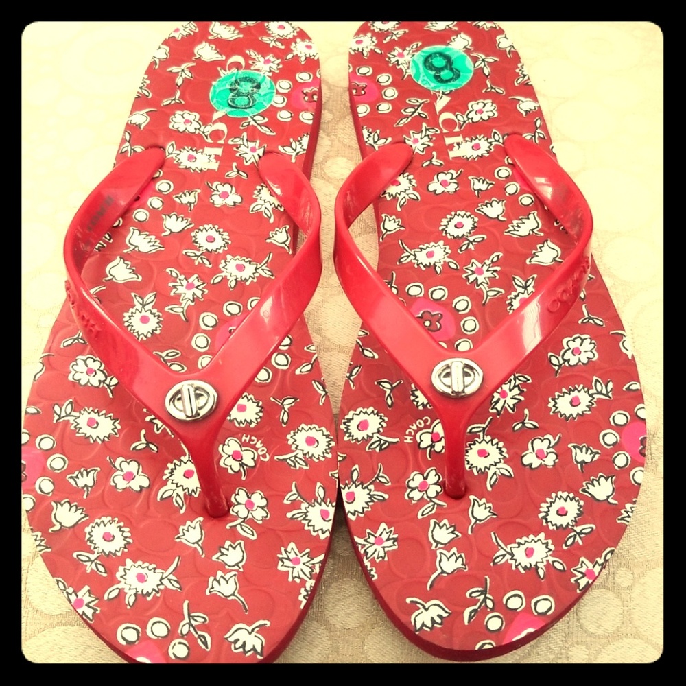 Coach flip flops